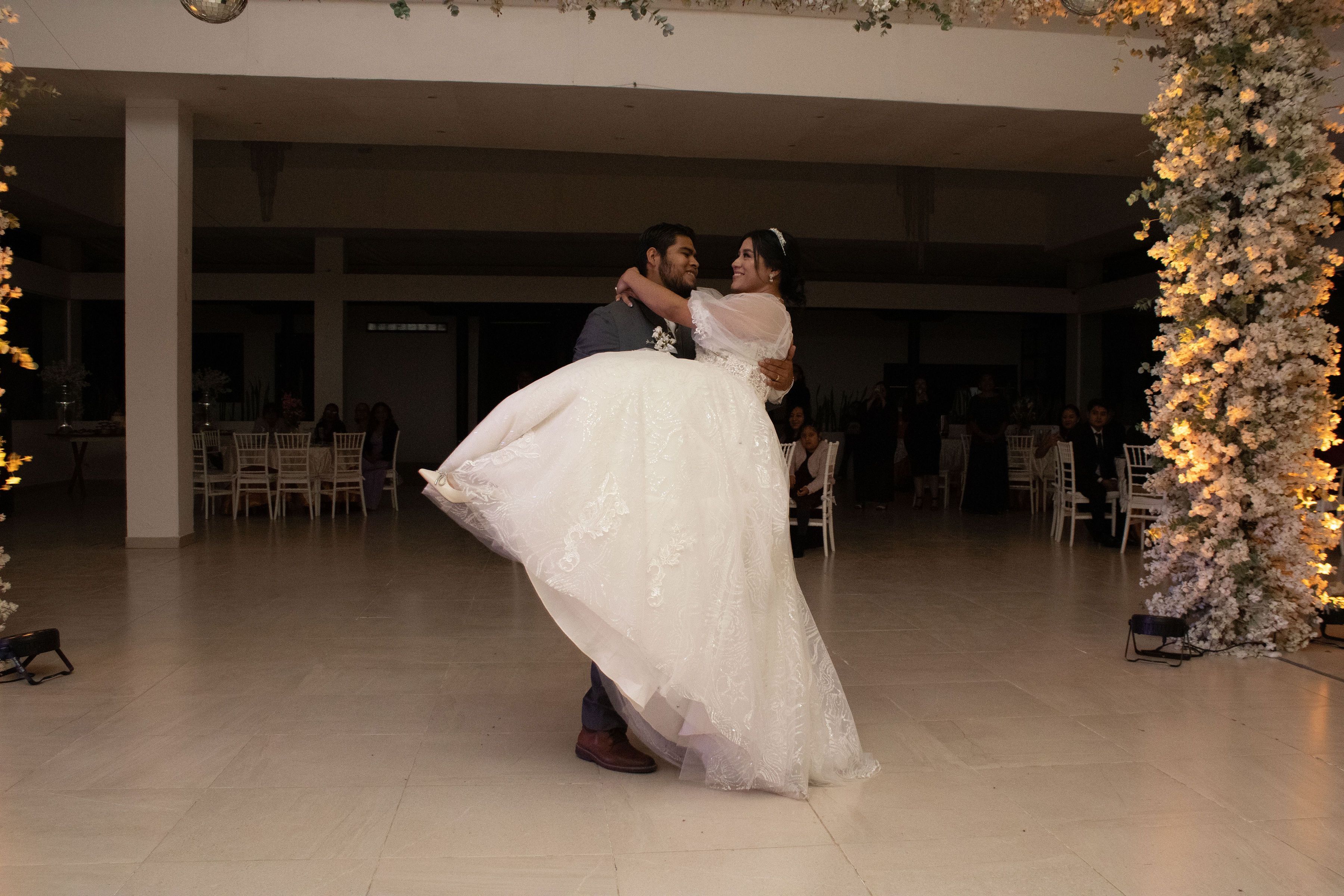 Candlelit wedding reception